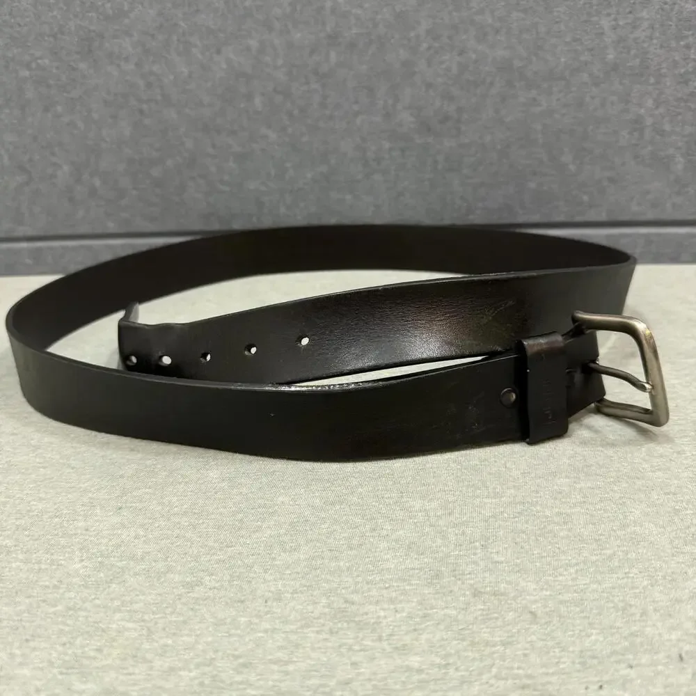 Carhartt Black Leather Belt Style 2201 size 48 Heavy Duty Work Jeans 1.5” Wide